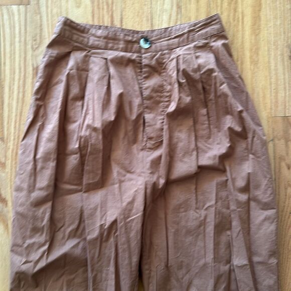 Doen 2 Grover Pant 100% cotton pleated front button fly terra cotta great cond - Picture 3 of 9